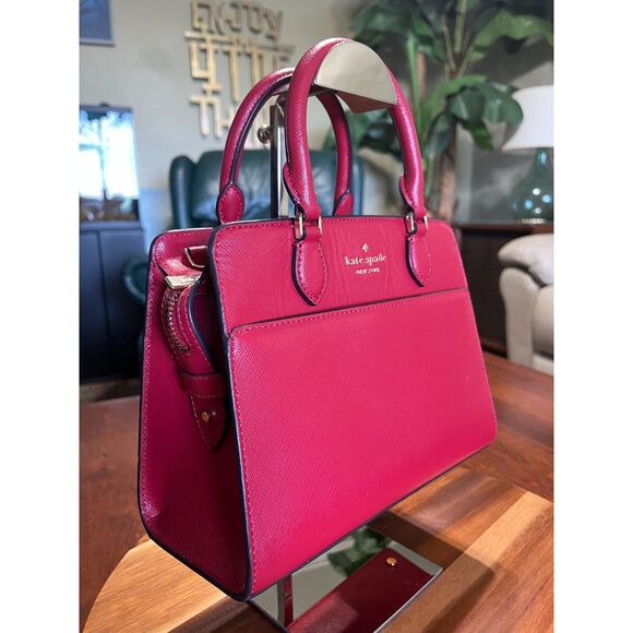 Kate Spade New York Madison Red Satchel Crossbody Small NWOT - Picture 6 of 11